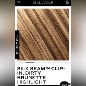 BELLAMI Silk Seam Clip-In, Dirty Brunette Highlight